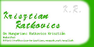 krisztian ratkovics business card